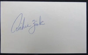 Tarjeta índice Richie Zisk años 70 Piratas de Pittsburgh autografiada/firmada 3x5 - Imagen 1 de 1