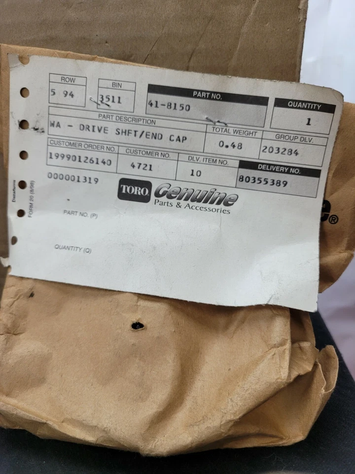 Tampa de extremidade do eixo de transmissão OE Toro 41-8150 - Imagem 1 de 1