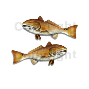 Redfish Sticker Decal Fishing RV Boat Car Truck Camper Trailer F056 2 Pack - Picture 1 of 1