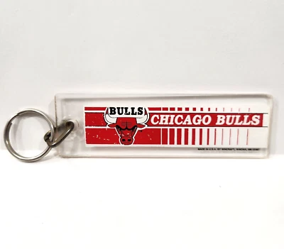 Chicago Bulls Acrylic Clear Red Keychain Keyring by Wincraft USA - Image 1 of 4
