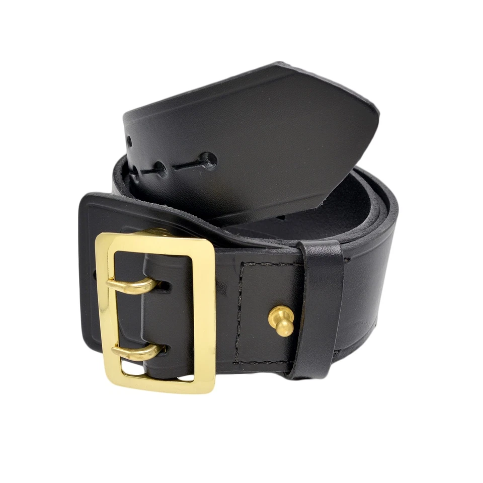 JAY-PEE Jay Pee New Jersey State Police Style Sam Browne Gun Belt 40 Brass 2 1/4"