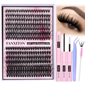 DIY Lash Extension Kit Volume Lash Cluster 40D+50D D Curvature Individual Lashe - Bild 1 von 7