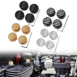 4 x Head Bolt Screw Cap Cover Plug For Triumph Bonneville T100 T120 Street Twin - Bild 1 von 32