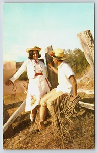 Postcard Folklore Man Woman Costumes Of Costa Rica Romance Sabanero - Picture 1 of 3
