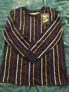 NEW Blue Striped Long Sleeve Shirt ART CLASS L 12/14 Boys kids - Picture 1 of 4