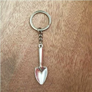 Mini Shovel Spade Keyring Zinc Alloy Key Ring Keychain Work Tool GIFT PRESENT  - Picture 1 of 2
