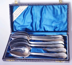 6 x großer Löffel DDR Besteck ABS Aeterna mit Besteckkasten - Bild 1 von 9