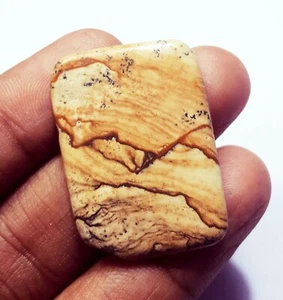 Piedra preciosa suelta de jaspe del desierto 100 % natural 21,70 quilates certificada con regalo gratis - Imagen 1 de 5