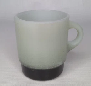 Anchor Hocking Fire King Gray & Black Stackable Dinorware Coffee Cup VTG - Picture 1 of 7