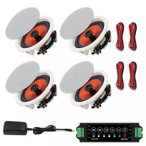 Herdio 2 paia altoparlanti da incasso 6,5" altoparlanti da soffitto Bluetooth per interni - Foto 1 di 11