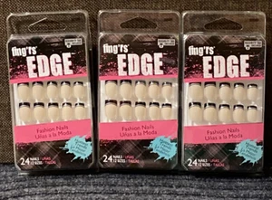 (3-PAQUETES) FINGER'RS EDGE Moda Uñas 24 Uñas #22586 SIN PEGAMENTO - Imagen 1 de 4
