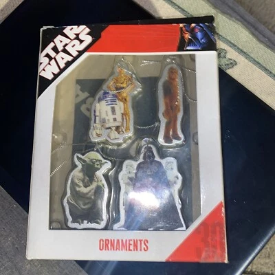 Star Wars 4 Adornos de Navidad 2007 Nuevo con Embalaje Original Nuevo en Caja Foto 1 de 2