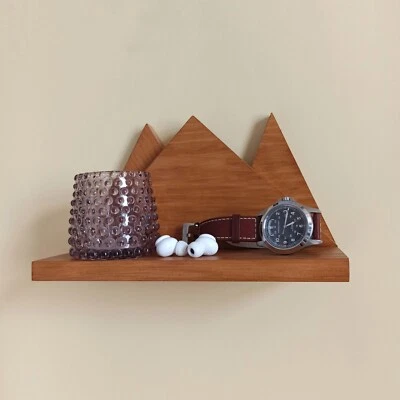 Wood shelf / Wall plant holder / Original mini shelf /  Mountains shelf - Image 1 of 4