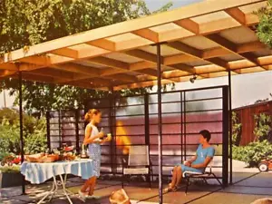 1963 Mid Century Modern LANDSCAPE PLANNING Architecture Patio Fence Privacy Plan - Foto 1 di 1