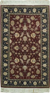 3x5' Red High Quality Wool & Silk Rug 17477 - Picture 1 of 6