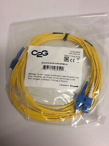 C2G 5M LC-SC 9/125 Duplex Single-Mode Fiber Cable - New