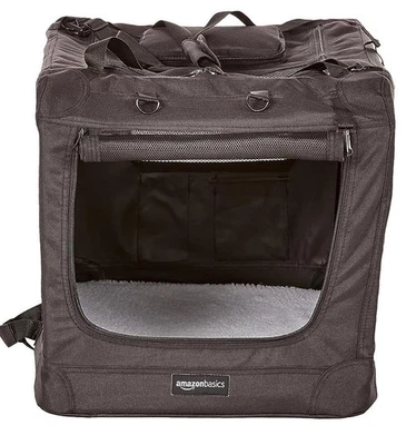 Hochwertige Haustier-Transportbox, faltbar, weich - 76 cm, SCHWARZ - Bild 1 von 2