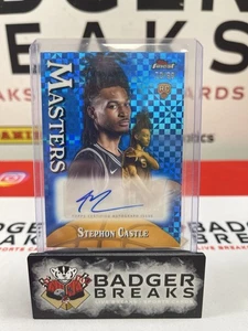 2024-25 Topps Finest Stephon Castle RC Rookie Masters automático azul X-Fractor/99 RJ - Imagen 1 de 2