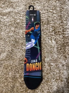 Stance Luka Doncic Crew Socks Dallas Mavs Fast Break Graphic Print Large - Picture 1 of 4