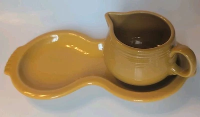 Conjunto de calêndula e bandeja FIESTAWARE ~ amarelo/laranja aposentado - Imagem 1 de 4