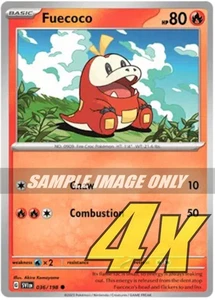 036/198 - 4x Fuecoco - Scarlet Violet Base - Common - Pokemon - Picture 1 of 1