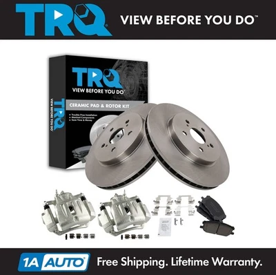 Kit de pastillas de freno y rotor de cerámica TRQ para Lexus RX400h 2006 Foto 1 de 4