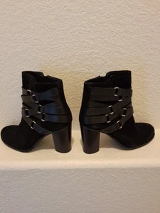 Adrienne Vittadini Black Ankle Boots Size 8 - Picture 1 of 12