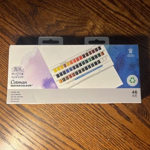 Winsor & Newton Cotman Watercolor Studio Set, 45 Half Pans - Picture 1 of 3