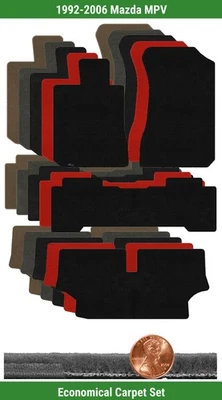 Juego de alfombrillas Lloyd Custom Velourtex para Mazda MPV 1992-2006 (4 piezas) #W7U Foto 1 de 4