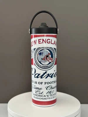 NE Patriots Kings of Football 20 oz. Stainless Steel Skinny Tumbler, NEW - Image 1 of 4