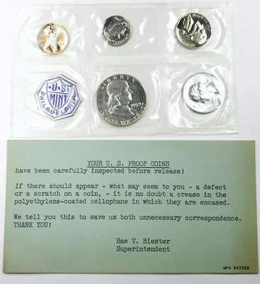 P 1959 plata conjunto como nuevo EE. UU. ¡Como nuevo paquete blando! ¡EMBALAJE ORIGINAL! ¡BONITO! NR #G1696 Foto 1 de 4