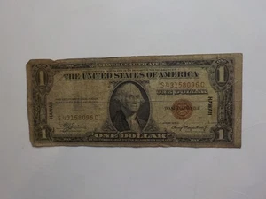 WW2 Emergency Note Silver Certificate Hawaii 1935 1 Dollar Bill WWII Paper Money - Picture 1 of 2
