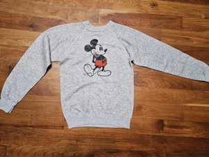 Vintage 80s Disney Mickey Mouse L/S Crewneck Sweatshirt Kids Youth XL (14-16) - Bild 1 von 14