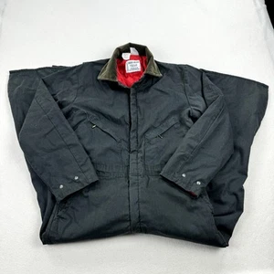 Walls Zero Zone Coveralls Size Large Grey Black Insulated Zip Hem Outerwear - Picture 1 of 12