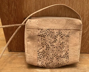 Viator 100% Natural Portuguese Cork Vegan Crossbody Bag Purse Made In Portugal - Picture 1 of 5
