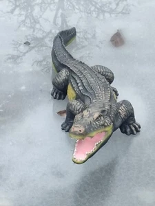 Krokodil Alligator lebensgross Deko Figur Gartenfigur Tierfigur 116x38x24cm - Bild 1 von 9