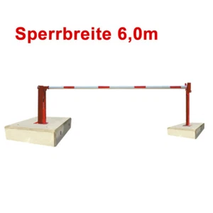 Mobile Schranke Handbetätigt, Gasdruckfeder und Auflagepfosten, Sperrbreite 6,0m - Bild 1 von 1