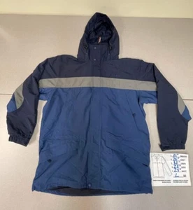 Vintage LL BEAN SKI JACKET Outer Shell Gray Blue Size Large Hooded (no fleece) - Picture 1 of 5