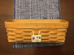 Longaberger 2003 Gewebter Umschlag Korb mit Postbindung 5,75" x 12" & Schräg - Bild 1 von 8