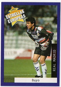 Panini 1996 Europäische Sterne spanische Ausgabe Karte Buyo Sanchez Real Madrid - Bild 1 von 1
