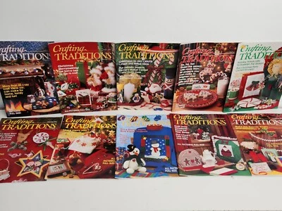 Crafting Traditions Magazine Bulk Lot Christmas Winter Santa Crafts Art Vtg 90s - Image 1 of 4