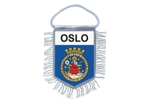 Mini banner flag pennant window mirror cars country banner oslo norway - Bild 1 von 1