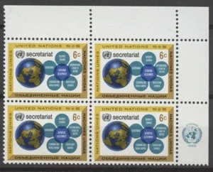 No: 71551 - UNITED NATIONS - AN OLD BLOCK OF 4 w. MARGIN - MNH!! - Picture 1 of 1