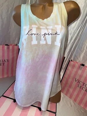 Victorias Secret PINK Open Back Shirt Large Tie-Dye - Image 1 of 2