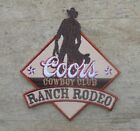 COORS COWBOY CLUB RANCH RODEO CLOTH IRON-ON PATCH 3.5 BY 3 IN