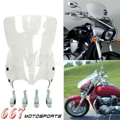 Motorcycle Windshield & Clamps for Suzuki Boulevard M109R M90 M50 2006-2022 - Image 1 of 4