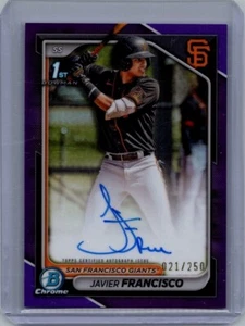 2024 Bowman cromo - #CPA-JFA Javier Francisco (AU, RC) refractor púrpura 21/250 - Imagen 1 de 2