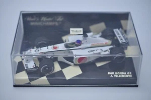 Minichamps PMA 1:43 BAR Honda 03 F1 Jacques Villeneuve Excellent W/Plastic Case - Picture 1 of 7