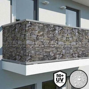 Telo Copertura Frangivista Frangivento Ringhiera Protezione Vento Balcone Pietra - Foto 1 di 5