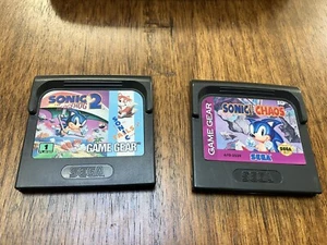 2 Sega Game Gear Games - Sonic 2 The Hedgehog And Sonic Chaos. Tested Cartridge - Picture 1 of 8